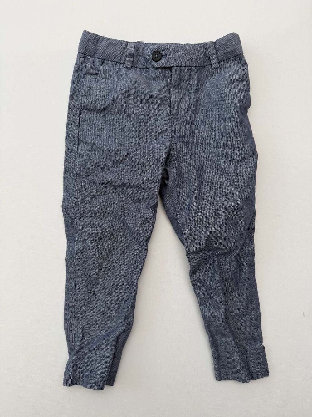 H&M Boys Blue Cotton Chino Pants Size US 3-4Y